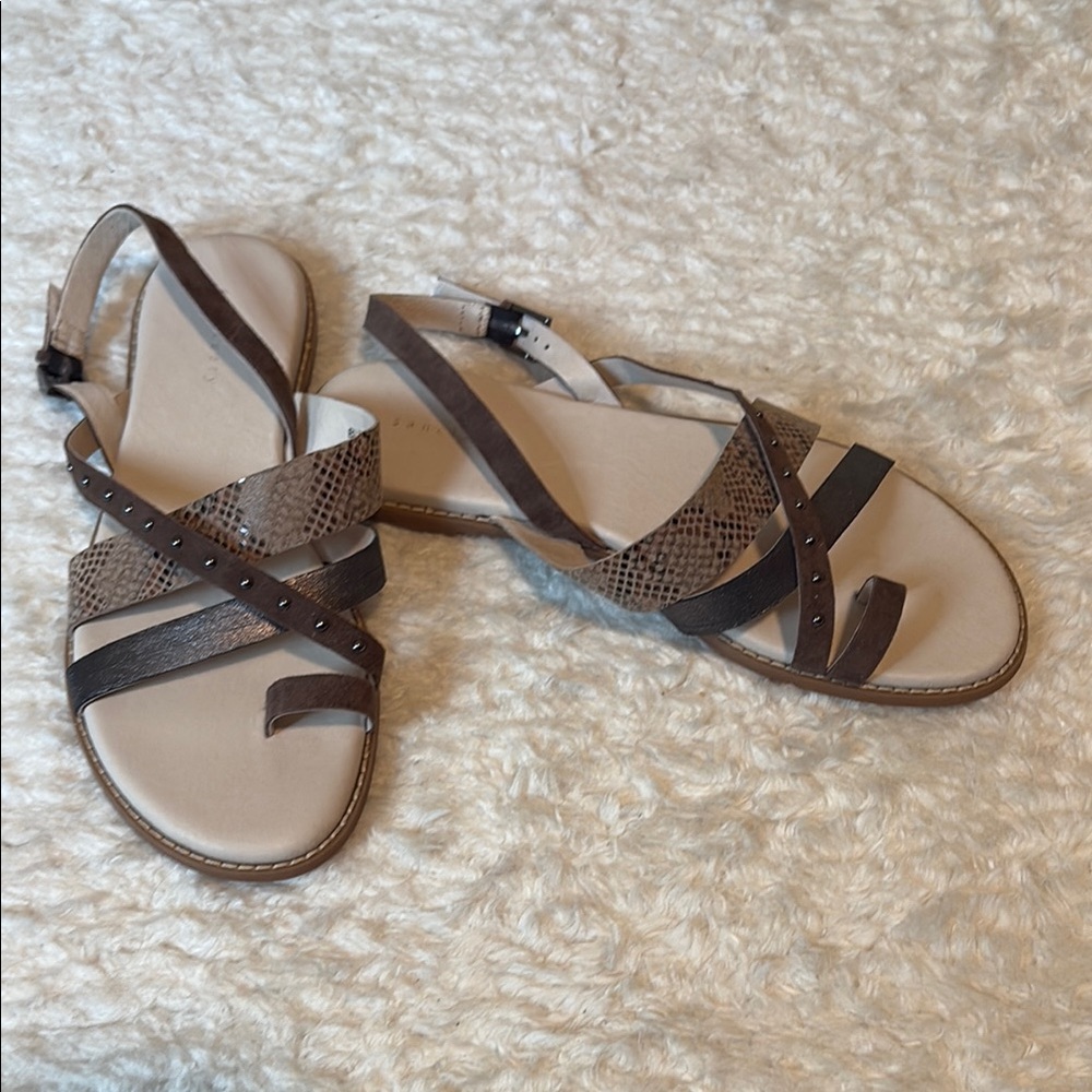 Sanctuary Brown Leather Strappy Sandals